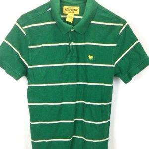 Aéropostale Striped Green Polo Shirt